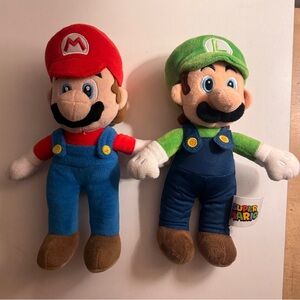Nintendo Plush Toy Set - Red and Green Mario Luigi set original